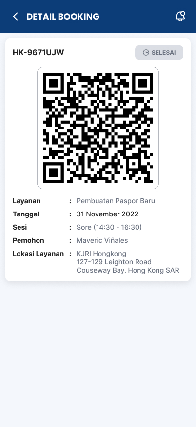 Detail Booking Aktif