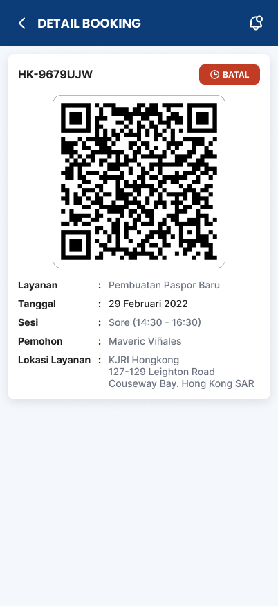 Detail Booking Batal